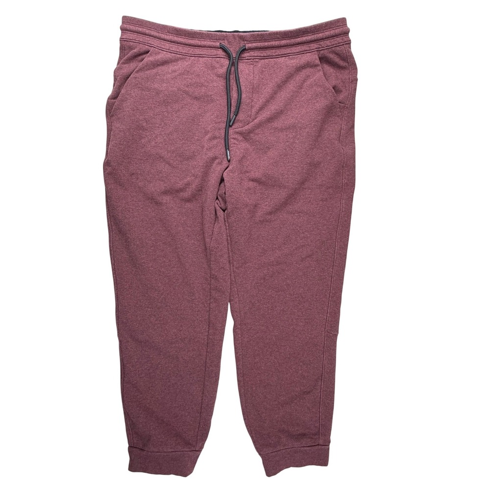 Public Rec All Day Every Day Joggers Burgundy Heather‎ Mens 36/28 Pima Cotton